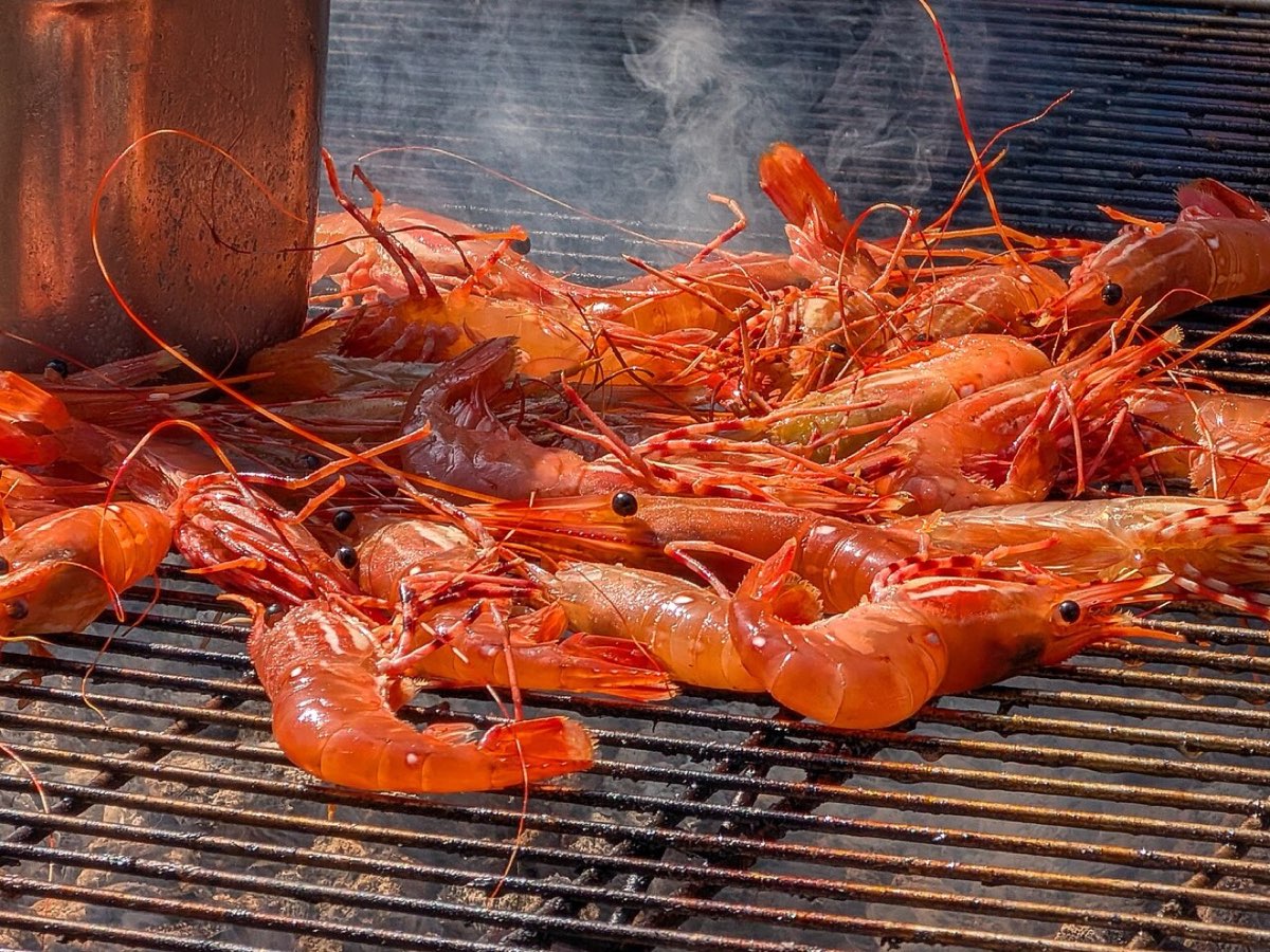 BBQ fruits de mer au coucher du soleil